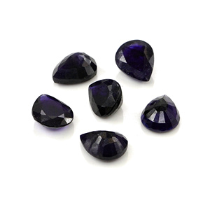 Saphirs bleus naturels de Bangkok, taille poire calibrée 8x10mm, pierres précieuses de saphir bleu naturel facettées pour la création de bijoux - Product Image 1