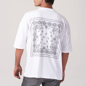 Fabricant sur mesure, service OEM, t-shirts en vente, 100% coton, coupe ample, poids lourd, épaules tombantes, t-shirts pour hommes. - Product Image 5