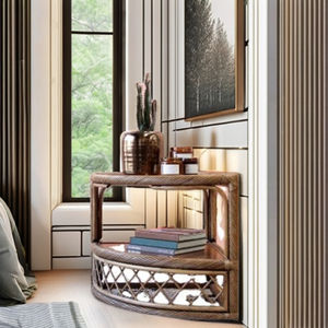 Estante de esquina pequeño para muebles del hogar hecho a mano duradero de alta calidad para muebles de dormitorio o juegos de dormitorio de Indonesia - Product Image 1