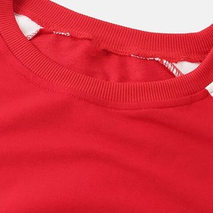 Sweat-shirt à col ras du cou contrasté rouge, blanc et marron pour homme, à manches longues, décontracté, pour l'automne et l'hiver - Product Image 3