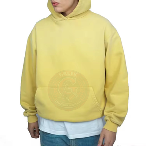 Sweat-shirt à capuche oversize pour homme, en coton brossé doux, à manches longues, pour un confort quotidien - Product Image 3