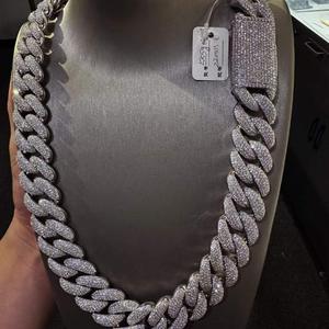 Collier chaîne tennis en argent sterling 925 de haute qualité avec moissanite, coupe brillante, bijoux raffinés, collier statement - Product Image 1