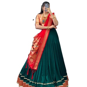 Belle Cangiri Choli Zari Tissage Travail Avec Paillettes et Fil Broderie Festonné Dentelle Bordure Lehenga Mariage Lehenga - Product Image 5