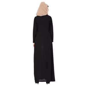 Abaya de la Mejor Calidad, Casual, con Botones y Bordados para Mujer, Tela con Memoria, Tallas y Colores Personalizados, 100% Poliéster, Ecológica - Product Image 4