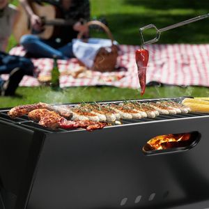 Portable Foldable Charcoal BBQ Grill for <b>Camping</b> Garden Travel-for Outdoor Barbecues - Product Image 2