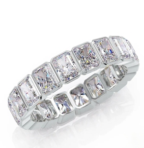 Anillos de Eternidad de Moissanita al por Mayor, D VVS, Cultivados en Laboratorio, Plata 925, Oro, Fabricante de Joyería Personalizada en India - Product Image 5