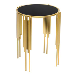 Modern High-End Round <b>Glass</b> <b>Side</b> <b>Table</b> for Living Room Dining Bedroom or Apartment Sleek Metal Steel Coffee <b>Table</b> Furniture - Product Image 1