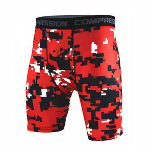 <b>Men's</b> <b>Compression</b> Board <b>Shorts</b> Red Black White Quick Dry Sporty Drawstring Mid Rise 100% Polyester Eco-Friendly - Product Image 1