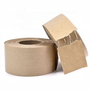 72 mm X 450 pies. Cinta de papel Kraft engomada industrial reforzada con fibra de vidrio, 10 rollos, adhesivo de embalaje de peso ligero medio - Product Image 1