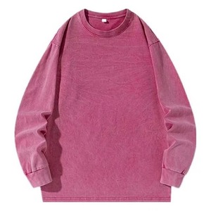 เสื้อสเวตเชิ้ตผู้ชายทรงโอเวอร์ไซส์ สีพื้น ผ้าฝ้ายถัก 100% คอกลม แขนยาว สวมใส่สบายๆ สำหรับฤดูใบไม้ร่วง เนื้อผ้านุ่ม ใส่สบาย - Product Image 5