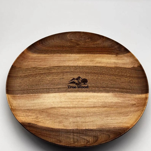 Wood Double Tier <b>Rotating</b> Tray Smooth-Spin Lazy Susan for Tabletop Spice Serving - Product Image 1