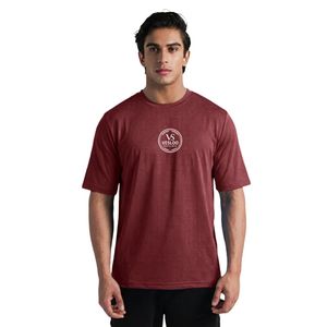 Camiseta Deportiva para Hombre, Color Granate, Corte Regular, Transpirable, para Gimnasio, Entrenamiento, Ropa Deportiva Activa, con Logotipo Personalizado - Product Image 2