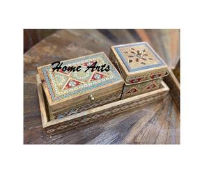 Ensemble de 3 brûleurs à encens Bakhoor de taille et de forme personnalisées, nouveau design, brûleur à Oud en bois Mabkhar à vendre - Product Image 2