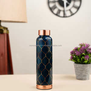 Pure Copper 1000ml Hammered <b>Water</b> <b>Bottle</b> for Gym Camping Travel Eco Friendly Leak Proof Wholesale - Product Image 2