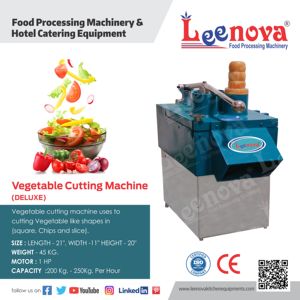 Meilleure Nouvelle Machine de Découpe de Légumes Multifonctionnelle en Acier Inoxydable avec Moteur pour Hôtels, Restaurants et Usines de Transformation de Fruits (Coupe Carrée) - Product Image 1