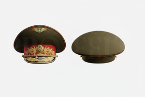 Classic Formal Dress Cap with Embroidered Gold Detail Premium Adjustable Uniform Style Headwear for Ceremonial Use Visor Caps - Product Image 6