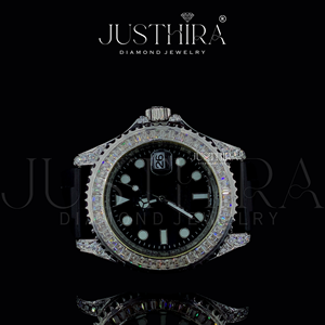 Reloj RLX Totalmente Cubierto de Diamantes Moissanite, Joyería Hiphop, Material de Plata 925, para Regalo de Compromiso, Boda o Aniversario - Product Image 2