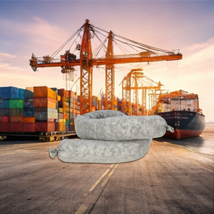 Chaussette de maintenance industrielle universelle Sorbent Boom 650 grise pour la gestion des déversements en atelier, barrière chimique et huileuse à haute absorption - Product Image 3