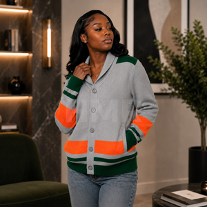 HMR Women Acrylic Autumn and Winter New Design Large Size Color <b>Cardigan</b> <b>Sweater</b> Street Style Loose Knit <b>Sweater</b> Woman - Product Image 3