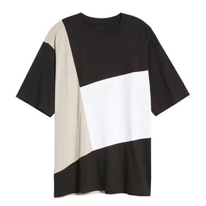 T-shirts décontractés surdimensionnés pour hommes, logo frontal, tricotés, 100 % coton, haute qualité, commandes en gros, impression numérique, séchage rapide, respirants - Product Image 4