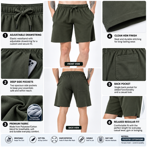 Custom Logo Print <b>Mens</b> Casual Wear <b>Shorts</b> Beach Boardshorts Soft Fabric Holiday Vacation Custom <b>Lounge</b> wear <b>Shorts</b> for <b>Men</b> - Product Image 3