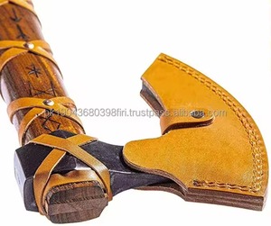 MS Enterprises DIY High Carbon Steel Flat Backed Double Blade Splitting <b>Axe</b> Handmade Etched Wooden Handle OEM - Product Image 3