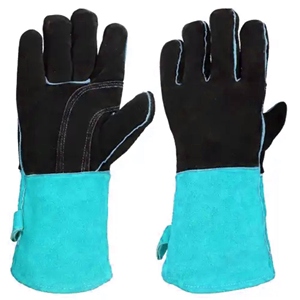 Gants en cuir de vachette pleine fleur de qualité supérieure, résistants à la coupure et à la chaleur, doublés coton, à manchette longue, pour usage industriel intensif et lutte contre l'incendie - Product Image 2