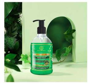 Jabón de manos natural Khadi con Neem y Tulsi, jabón ayurvédico para manos limpias, jabón antibacteriano para manos suaves y libres de gérmenes. - Product Image 3