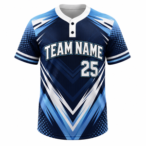 Ensemble d'uniformes de baseball personnalisés : Maillot à 2 boutons et pantalon, entièrement sublimé, respirant, pour équipe - Product Image 1