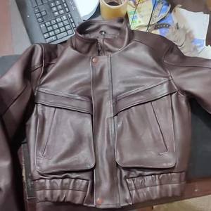 Chaqueta Safari de Invierno para Hombre, Servicio OEM, Cuero Genuino Recubierto, Cuello Alto, Impermeable, Denim Teñido Liso, Patrón Estándar - Product Image 5