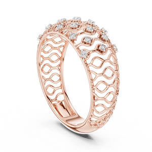 Anillo de Diamantes Cultivados en Laboratorio para Mujer CROWNLINK, Oro Rosa de 18 Quilates, Minimalista, Chapado en Rodio, para Compromiso, Fiesta, San Valentín, Regalo, Evento Glamuroso - Product Image 2