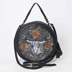 Bolso de Cuero Repujado con Diseño de Calavera, Estilo Western - Product Image 4