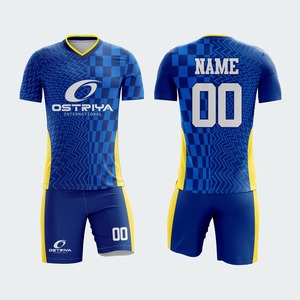 Unisex High Quality Men's Soccer Uniform Custom Logo Design Factory Made Low Price Jerseys Printed Technics 100% Polyester - Product Image 1