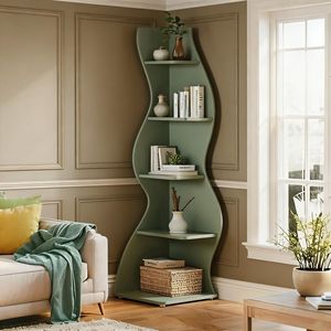 Libreria Angolare Moderna da Parete, Design Elegante e Contemporaneo - Product Image 1