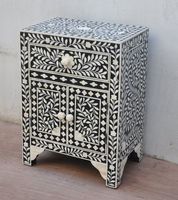 Meubles classiques antiques modernes de luxe incrustation ronde ensemble de table d'appoint pour le stockage à la maison pour le salon ou la chambre à coucher
