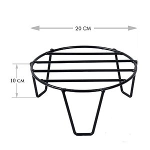 Support de plantes en métal noir pour intérieur et extérieur, support de pot de fleurs surélevé, support de présentation décoratif pour jardin - Product Image 2