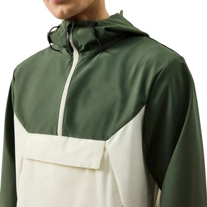 เสื้อแจ็คเก็ตผู้ชายแบบ Anorak ขายส่ง เสื้อกันลมมีฮู้ด เสื้อกันฝน คุณภาพสูง เสื้อผ้ากีฬา โพลีเอสเตอร์ เสื้อแจ็คเก็ตผู้ชาย - Product Image 4