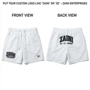 <b>Mens</b> Windbreaker <b>Shorts</b> 120 GSM Premium Lightweight Polyester Taslan <b>White</b> Custom Logo Zipper Pocket Sports Training <b>Shorts</b> - Product Image 1
