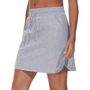Jupe de sport confortable pour femme avec cordon de serrage, en coton sans doublure, avec poches, pour le travail, la détente, le golf, le tennis - Product Image 4