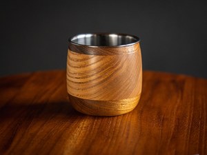 Copa corta de madera para cócteles, hecha a mano, con interior de acero, estilo rústico, para bares, restaurantes y resorts de lujo. - Product Image 6