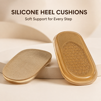 Semelles intérieures confortables en TPE transparent antidérapantes adhésives pour la vente en gros, coussinets de talon, inserts de chaussures certifiés BSCI pour bottes à talons hauts