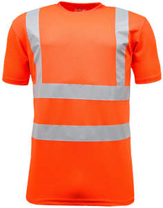 เสื้อยืดสะท้อนแสงแบบ Hi-Vis สำหรับผู้ชาย เสื้อความปลอดภัยสำหรับสนามบิน การจราจร ถนน ความปลอดภัย แขนสั้น เสื้อทำงานสำหรับเจ้าหน้าที่ - Product Image 5