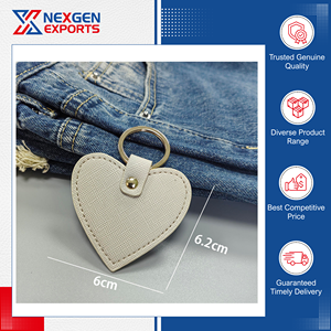 Proveedor de Renombre que Vende Llaveros de Cuero PU en Forma de Corazón, Hechos a Mano, Personalizables, Multicolores, de la Mejor Calidad, Disponibles al por Mayor - Product Image 5