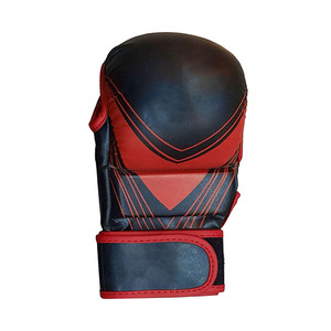 Gants de boxe MMA UFC haute performance pour hommes avec support de poignet, fermeture auto-agrippante, protection des mains en cuir, évacuation de l'humidité, personnalisables - Product Image 2