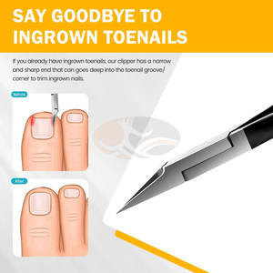 Coupe-ongles à lame droite en acier inoxydable, ouverture large, lame pointue, pour seniors, bébés, ongles épais, soin des ongles des pieds - Product Image 4