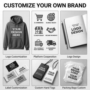 Sweat à capuche unisexe personnalisé avec logo, couleur néon, col zippé, éco-responsable, respirant, à manches longues et demi-zip - Product Image 5