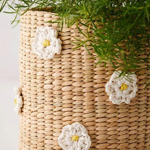 Cesta de Almacenamiento de Jacinto de Agua Daisy con Nuevo Diseño, Cesta de Jacinto al por Mayor en Vietnam - Product Image 4