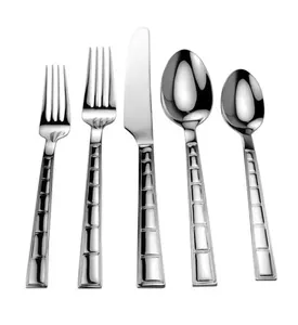 Juego de cubiertos reutilizables de acero inoxidable ecológicos para viajes, picnics, fiestas y comidas seguras para niños y adultos. - Product Image 6