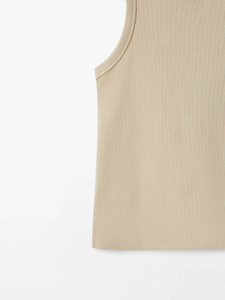 Top Corto Acanalado Sin Costuras para Mujer, Ajuste Elástico Ceñido, Escote en V Profundo con Encaje, Top Sexy Casual de Verano - Product Image 5