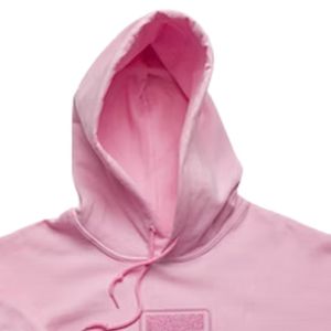 Sudadera con Capucha Rosa de Forro Polar Sólido, Manga Larga, Estampado de Letras Grandes, Corte Regular, Unisex, Casual, para Jóvenes, Invierno - Product Image 6